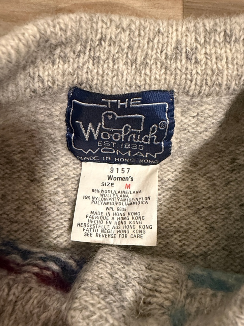 Vintage Woolrich Cardigan Sweater Wool Teacher Women’s M ABC’s Buttons - Picture 2 of 8